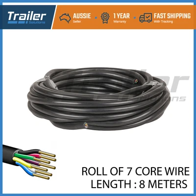 8m X 7 Core Wire Cable Trailer Cable Automotive Boat Caravan Truck Coil V90 PVC • $33.22