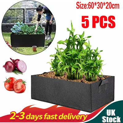 5PCS Large Plant Grow Bags Potato Fruit Vegetable Garden Planter Growing Bag UK • £9.39