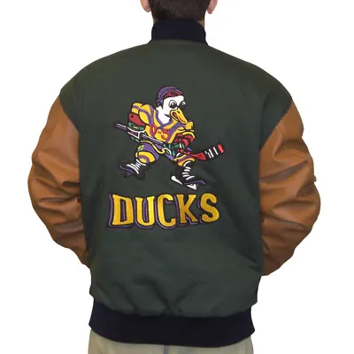 Gordon Bombay Jacket Mighty Ducks Movie Varsity Letterman Hockey Costume Coach • $46.22