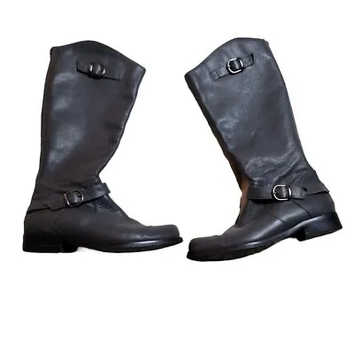 Gabriella Rocha Women's Gray Zip Up Knee High Leather Boots Size 8.5 • $18