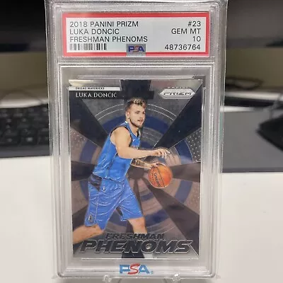 2018-19 Panini Prizm - Freshman Phenoms Silver Prizm #23 Luka Dončić (RC) GEM 10 • $10