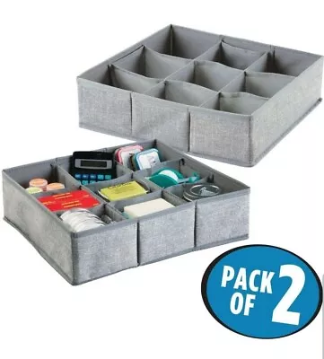 2 Pack Storage Drawer Organiser Storage Box Tidy Socks Bra Tie Underwear Divider • £9.99