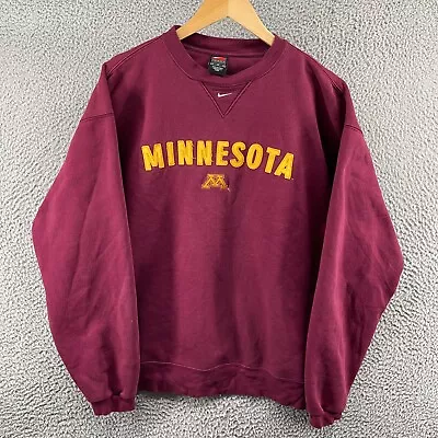 Vintage Nike Team Minnesota Gophers Center Swoosh Sweatshirt Men's Size Medium • $39.99