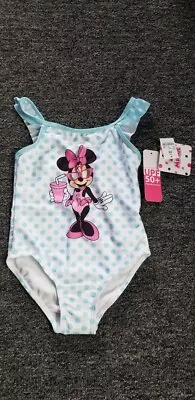 Disney Junior Minnie Mouse Girls 1Pc Bathing Swimsuit 3T UPF 50+ • $9.99