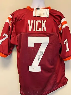 Michael Vick Virginia Tech Hokies Signed Autograph Custom Jersey JSA Witnessed C • $169