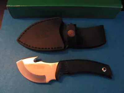 Hen And Rooster HR-5009 Guthook Hunter Fixed Blade Knife W/ Brown Leather Sheath • $35
