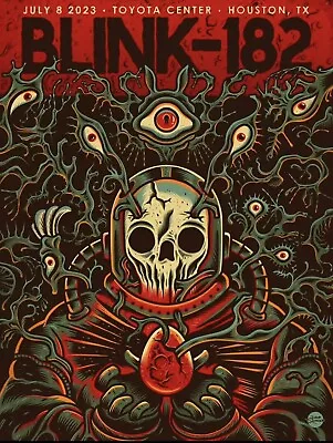 Blink 182 Concert Poster Houston TX Toyota Center July 8 2023 /50 • $105