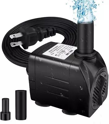 160 GPH Submersible Water Pump Outdoor Indoor Tabletop Water Fountain 2 Nozzles  • $13.99