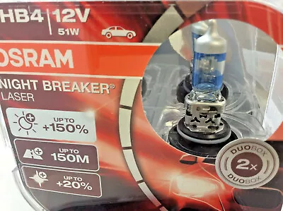 OPENBOX 9006 HB4 OSRAM Night Breaker Laser Headlight Bulbs | 9006NL |  MC118 • $28.99