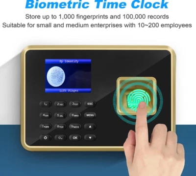 £59.99 • Buy Elebinke Clocking In Machine For Small Business,Fingerprint Time Clock,Office Pu