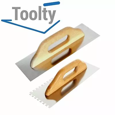£15.55 • Buy Toolty Stainless Steel Square Notched Trowels Tiling Grout Float Spread Trowel