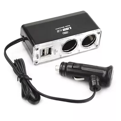 12v 2 Way Car Cigarette Lighter Power Socket Charger Adapter & USB Port Chargers • £6.99