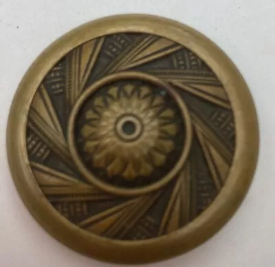 Antique 3D Brass Vintage Large Button 1  1/4” • $9.99