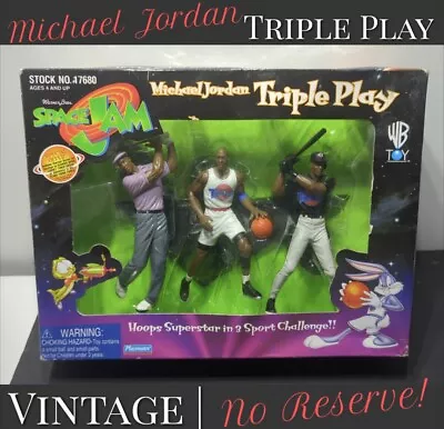 ✨VINTAGE✨ Triple Play Action Figure Michael Jordan Space Jam 1996 WB Toy • $8.50