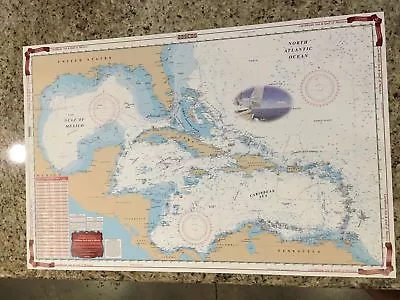 Waterproof Charts Map Caribbean Sea & Gulf Of Mexico Nautical Marine NOAA 411 • $29.99