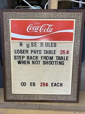 VTG Enjoy Coca-Cola Letter Board Restaurant Plastic 18.25  X 15.75  • $100