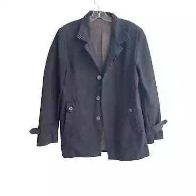 Zara Man Twill Coat Black Large 100% Cotton • $20