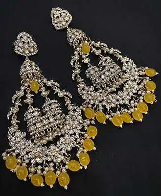 Traditional Gold Plated Heavy Indian Designer Bollywood Jhumka Earrings Set • $20.99