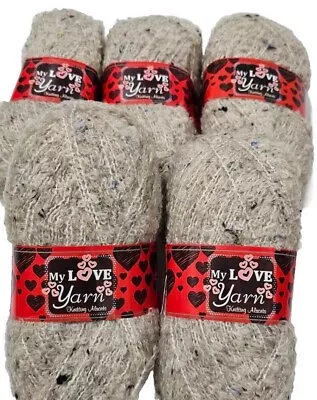 My Love Knitting Alsorts Boucle Knitting Crochet Yarn 5×100g Beige  • £0.99