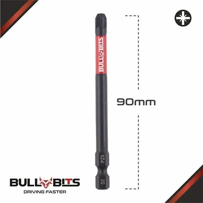 1 X PZ3 90mm Long Magnetic Impact Duty Screwdriver Drill Driver Bits Pozi NO.2 • £2.45