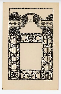Wiener Werkstatte Postcard No. 12 Franz Lebisch? Jewelry Card With Garden 1910 • $129.95