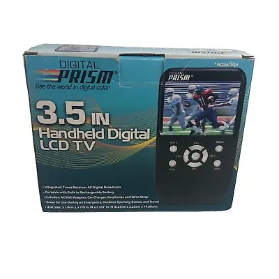 Digital Prism 3.5 In Handheld Portable Digital LCD TV Rechargeable ATSC-301 (C) • $79.99