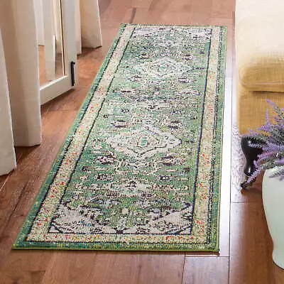 SAFAVIEH Madison Alys Vintage Traditional Runner Rug Green/Turquoise 2'2  X 6' • $30.09