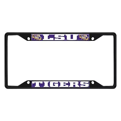 FANMATS 31261 LSU Tigers Metal License Plate Frame Black Finish • $16.99