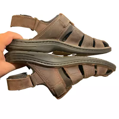 Merrell World Midway Fisherman's Sandal Size 10 Men's Leather Bracken 1029966 • $36.99