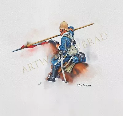 17th Lancer On Horse Digital Print Zulu War • £24