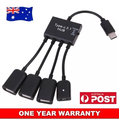 $11.08 • Buy 4in1 USB-C Type C To Multi Port Standard USB Type-A Adapter Cable OTG Host HUB