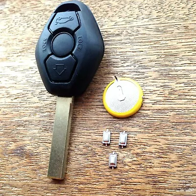 For BMW 3 BUTTON Diamond Remote Key Case E46 3 5 7 Z3 FULL REPAIR KIT Battery • $7.52