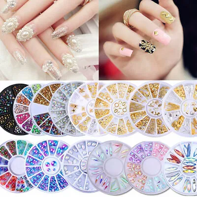 Nail Art Decorations RhinestonesFlowersStarsTeardropsGems For Nail Art Wheel • $6.50