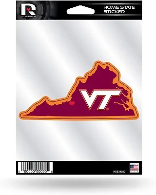 Virginia Tech Hokies 5 Inch Sticker Decal Home State Design Flat Vinyl... • $12.79