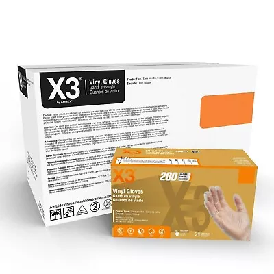 GPX3 Vinyl Gloves Clear 3 Mil Latex-Free Food-safe Size Small Case Of 1000 • $27.21