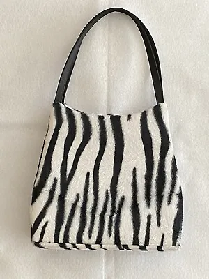 Zebra Faux Fur Purse By Ohh! Ashley Beautiful - Vintage In XLNT Condition! • $23.50