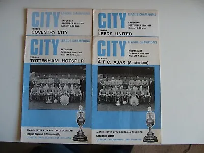 Manchester City Home Programmes 1968/69 • £1