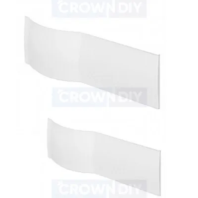 P Shaped Shower Bath Front Panel ONLY 520mm X 1700mm Or 1500mm White Acrylic • £164.99