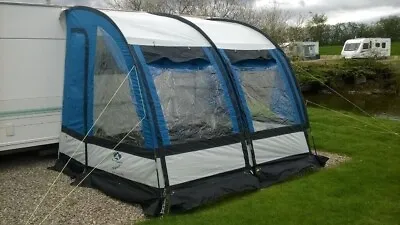 Used Blue Ultima 260 Caravan Small Lightweight Poled Porch Awning • £135