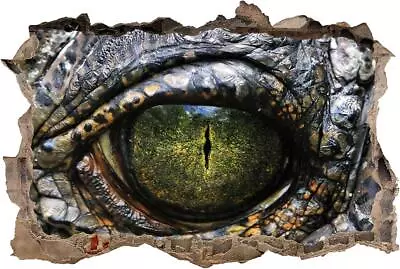 Crocodile Alligator Eye Reptile Smashed Wall Decal Graphic Sticker Art Mural J47 • $12.74