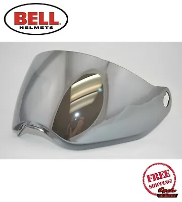 Bell Brand Mx-9 Adventure Helmet Front Face Shield Visor Dark Silver Mirror New • $64.95