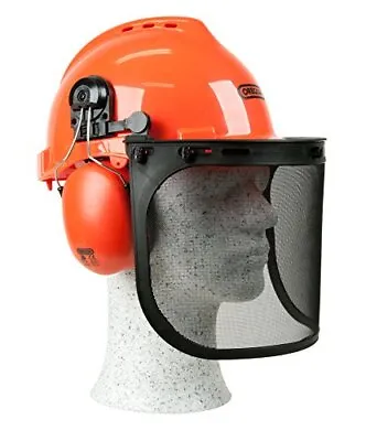 OREGON Yukon Chainsaw Safety Helmet With Protective Ear Muff And Mesh Visor • £25.26