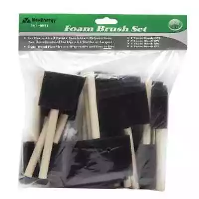 Max Energy Foam Brush Sets New For Use With All Paints Varnish Polyurethane • $4.59