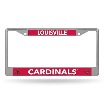 Louisville Cardinals Metal License Plate Frame - Black Finish