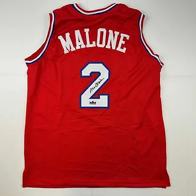 Facsimile Autographed Moses Malone Philadelphia Red Reprint Jersey Size Men's XL • $74.99