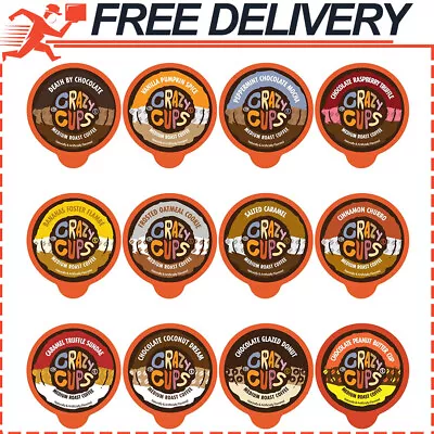 Crazy Cups Flavored Coffee Pods Variety Pack Coffee Flavors And Chocolate 48ct • $37.53