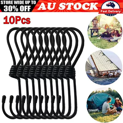 10PCS Caravan Privacy Screen Tie Down Kit Bungee Cords With Hook Pack Awning Mat • $15.89