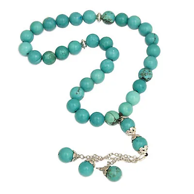 Genuine TURQUOISE Stones 33 Worry Beads Rosary Tesbeeh / Tesbih MASBAHA • $37.99