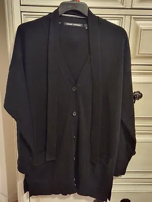 McDonalds Manager Long Sleeve Cardigan Sweater Black Size Large NWT • $14.99