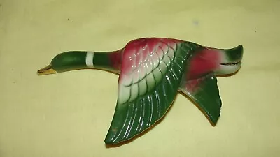 £19.33 • Buy Vintage Ceramic Flying Mallard Duck Wall Pocket 
